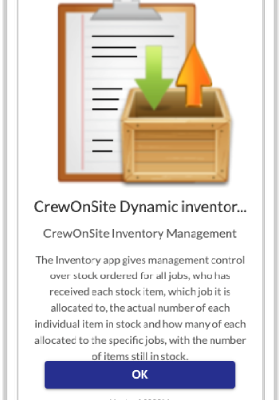 CrewOnSite Inventory